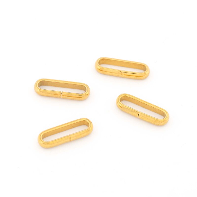 Verbinder 304 Edelstahl 12x4mm - 18K Ionenplattierung 4 Stück
