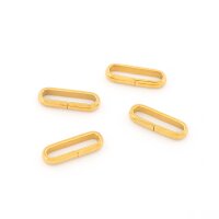 Verbinder 304 Edelstahl 12x4mm - 18K Ionenplattierung 4...