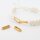 Verbinder 304 Edelstahl 12x4mm - 18K Ionenplattierung 4 Stück