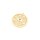 Amulett-Anhänger aus Messing mit 14K Goldbeschichtung und Zirkonia-Besatz 17 mm - 1 Stück