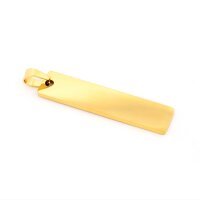 Edelstahl Gravurrohling 40x10mm 18K IP vergoldet poliert...