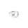 Ring 925 Sterling Silber verstellbar mit 10 mm Fassung und pinkem Zirkonia