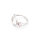 Ring 925 Sterling Silber verstellbar mit 10 mm Fassung und pinkem Zirkonia