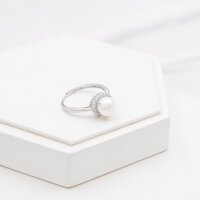 Ringrohling 925 Silber verstellbar mit Zirkonia...