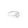 Ringrohling 925 Silber verstellbar mit Zirkonia Krappenfassung 8,5 mm Platin beschichtet