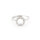 Ringrohling 925 Silber verstellbar mit Zirkonia Krappenfassung 8,5 mm Platin beschichtet