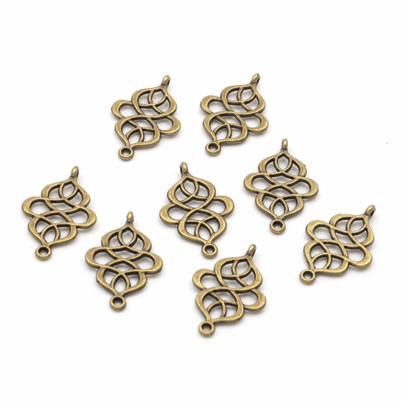 Verbinder filigran 27,5 mm antik bronzefarben 8 Stück