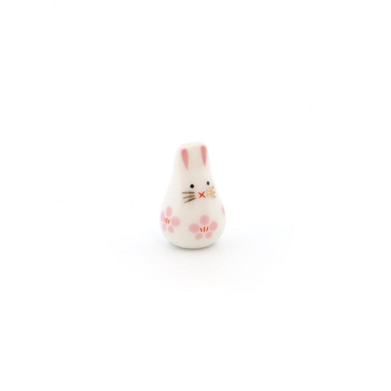 Porzellanperle Hase weiß 21 x 14 mm 1 Stück