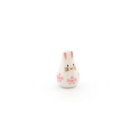 Porzellanperle Hase weiß 21 x 14 mm 1 Stück