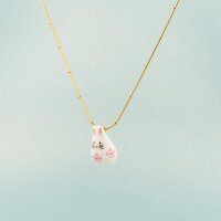 Porzellanperle Hase weiß 21 x 14 mm 1 Stück