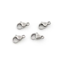 Karabinerverschluss platinfarben 304 Edelstahl 11 mm 4...