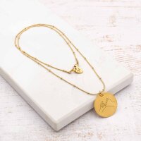 Gravurrohling ovaler Anhänger 9x6 mm 18K Gold...