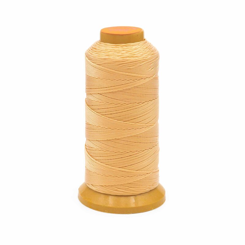 Makramee Garn 0,6 mm in Goldgelb 120 m Nylon Schnur Seidenoptik