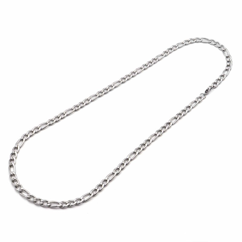 Figaro-Panzerkette aus 316 Edelstahl 6 mm breit - 55 cm Halskette 1 Stück