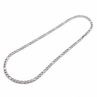 Figaro-Panzerkette aus 316 Edelstahl 6 mm breit - 55 cm...