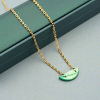 Muschelplättchen Farbmix Halbmond 28x12 mm mit 2...