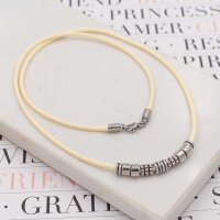 Polyesterkordel gewachst 2 mm in Vanille Schmuckband 10 m