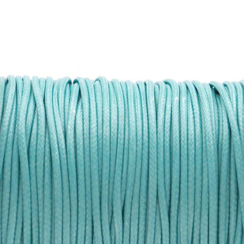 Polyesterkordel gewachst in Azurblau 2 mm Schmuckband 10 m