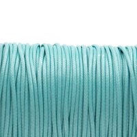 Polyesterkordel gewachst in Azurblau 2 mm Schmuckband 10 m