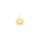 Anhänger Sonne, Messing 17 mm, 18K goldbeschichtet