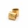 Großlochperle mit Wunschgravur 10 x 10 mm, Edelstahl 18K IP vergoldet