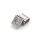 Großlochperle mit Wunschgravur 10 x 10 mm, 304 Edelstahl platinfarben