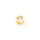 Schiebeperle Herz 7mm Messing 18K vergoldet mit Zirkonia