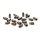 Endkappen Messing antik Bronze für 3 mm bis 3,5 mm Bänder 20 Stück
