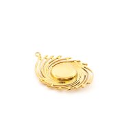 Fassung Spirale 304 Edelstahl 12 mm Cabochons mit 18 K...