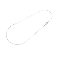 Schlangenkette Halskette 304 Edelstahl 40cm Platinfarben