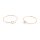 Creolen aus 316 Edelstahl 20 mm Roségold IP-beschichtet 10 Stück