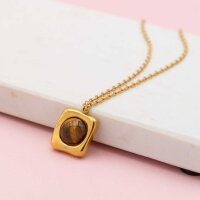 Fassung 16mm quadratisch 304 Edelstahl IP-Gold für...
