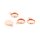 Edelstahl-Fassungen für 10 mm Cabochons in Roségold 4 Stück