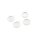 Fassungen für 10 mm Cabochons aus Messing, 925 Silber beschichtet, mit Öse, 4 Stück