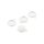 Fassungen für 10 mm Cabochons aus Messing, 925 Silber beschichtet, mit Öse, 4 Stück