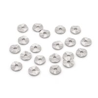 Zwischenperlen gewellt 7 mm aus Edelstahl 304 in...