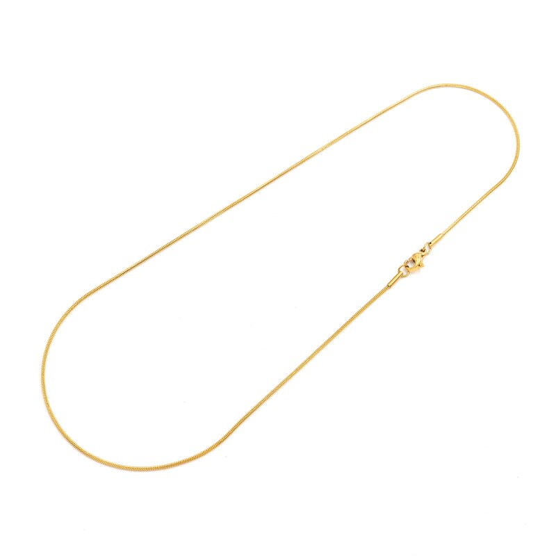 Schlangenkette 304 Edelstahl 18K gold ionenplattiert 45 cm