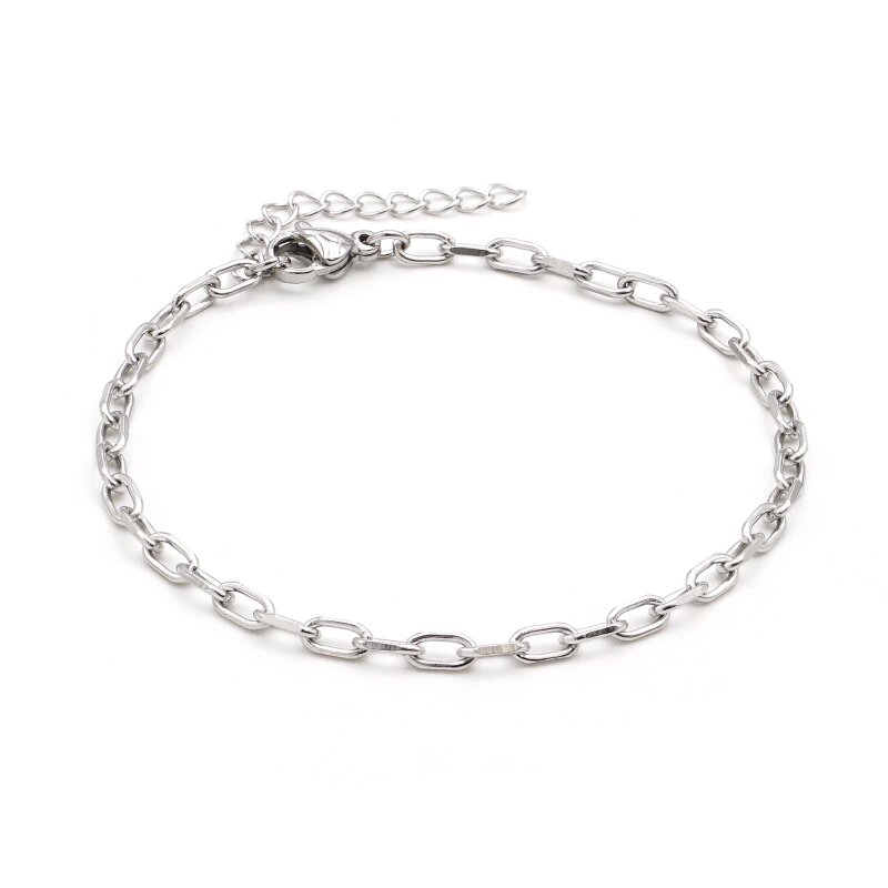 Paperclip Armband 304 Edelstahl 16 cm plus 2,5 cm Verlängerung