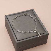 Paperclip Armband 304 Edelstahl 16 cm plus 2,5 cm...