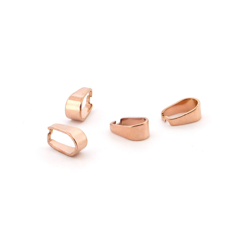 Collierschlaufe 7 mm aus Edelstahl in Roségold IP beschichtet 4 Stück