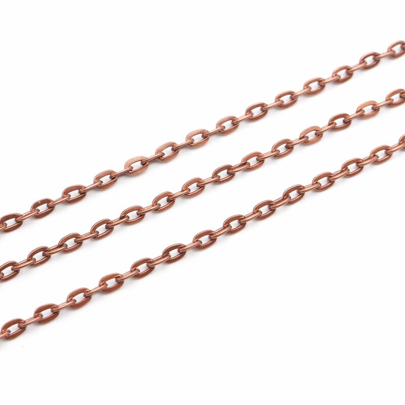 Ankerkette Eisen 6 x 4 mm flache Glieder Kupferfarben 2 m