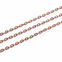 Ankerkette Eisen 6 x 4 mm flache Glieder Kupferfarben 2 m