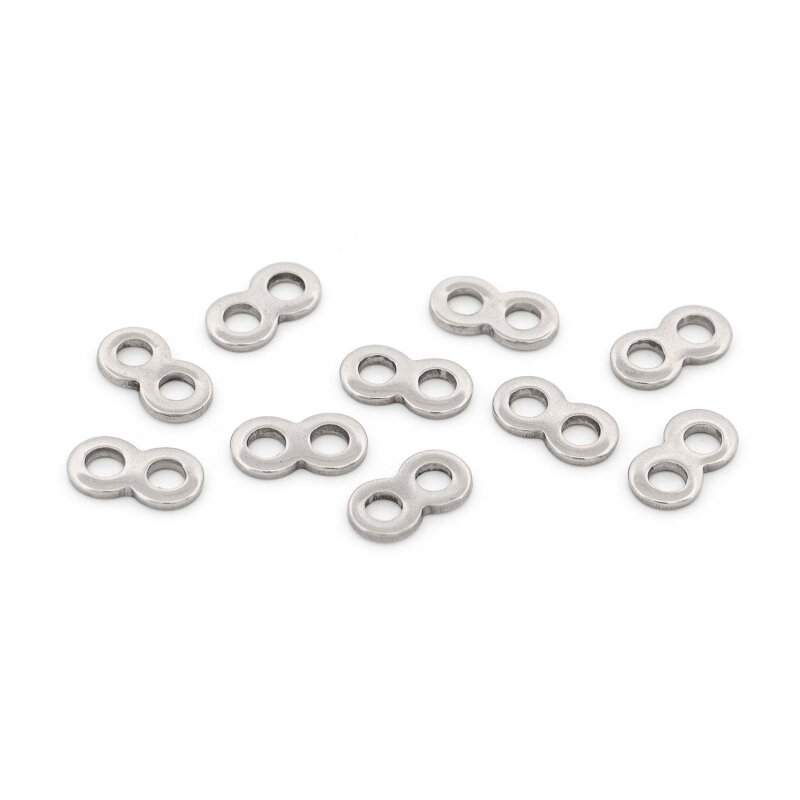 Verbinder 201 Edelstahl Unendlichkeitsschlaufe 11x6mm 10 Stück