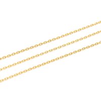 Ankerkette 304 Edelstahl 18K IP vergoldet 3 x 2 mm, 1 m