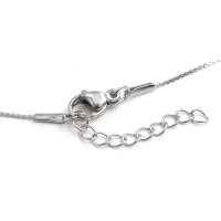 Armband Schlangenkette Edelstahl 17 cm platinfarben mit...