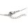 Armband Schlangenkette Edelstahl 17 cm platinfarben mit Verlängerung