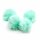 Bommel Anhänger Kunstfell in Mint 50-70 mm mit Gummischlaufe 4 Stück
