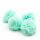 Bommel Anhänger Kunstfell in Mint 50-70 mm mit Gummischlaufe 4 Stück