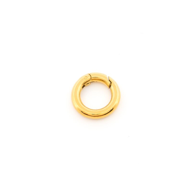 Karabiner 304 Edelstahl 12 mm 18K IP Gold 1 Stück