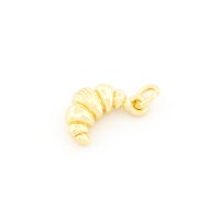 Anhänger Croissant 18K vergoldet Messing 14 mm...